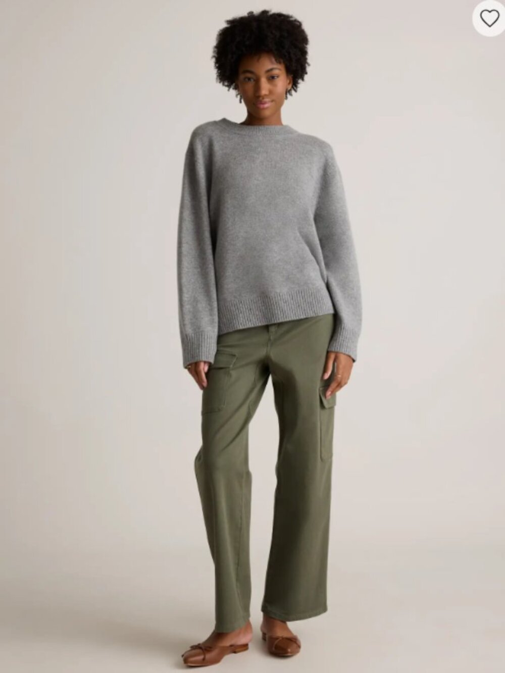 Quince Organic Stretch Cotton Twill Cargo Pants Size 2